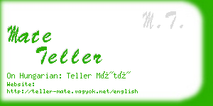 mate teller business card